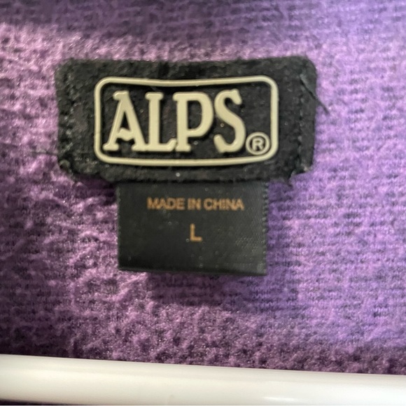 Alps Women’s Full  Zip Fleece Pullover Purple Large Gently Worn Stylish - Picture 6 of 8